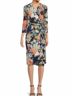 Women Renee C. Abstarct Wrap Dress