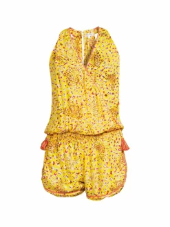Women Poupette St Barth Abstract Print Blouson Playsuit