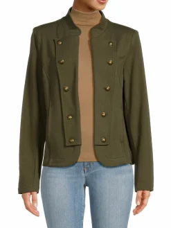 Women Tommy Hilfiger Adjustable Button Front Jacket