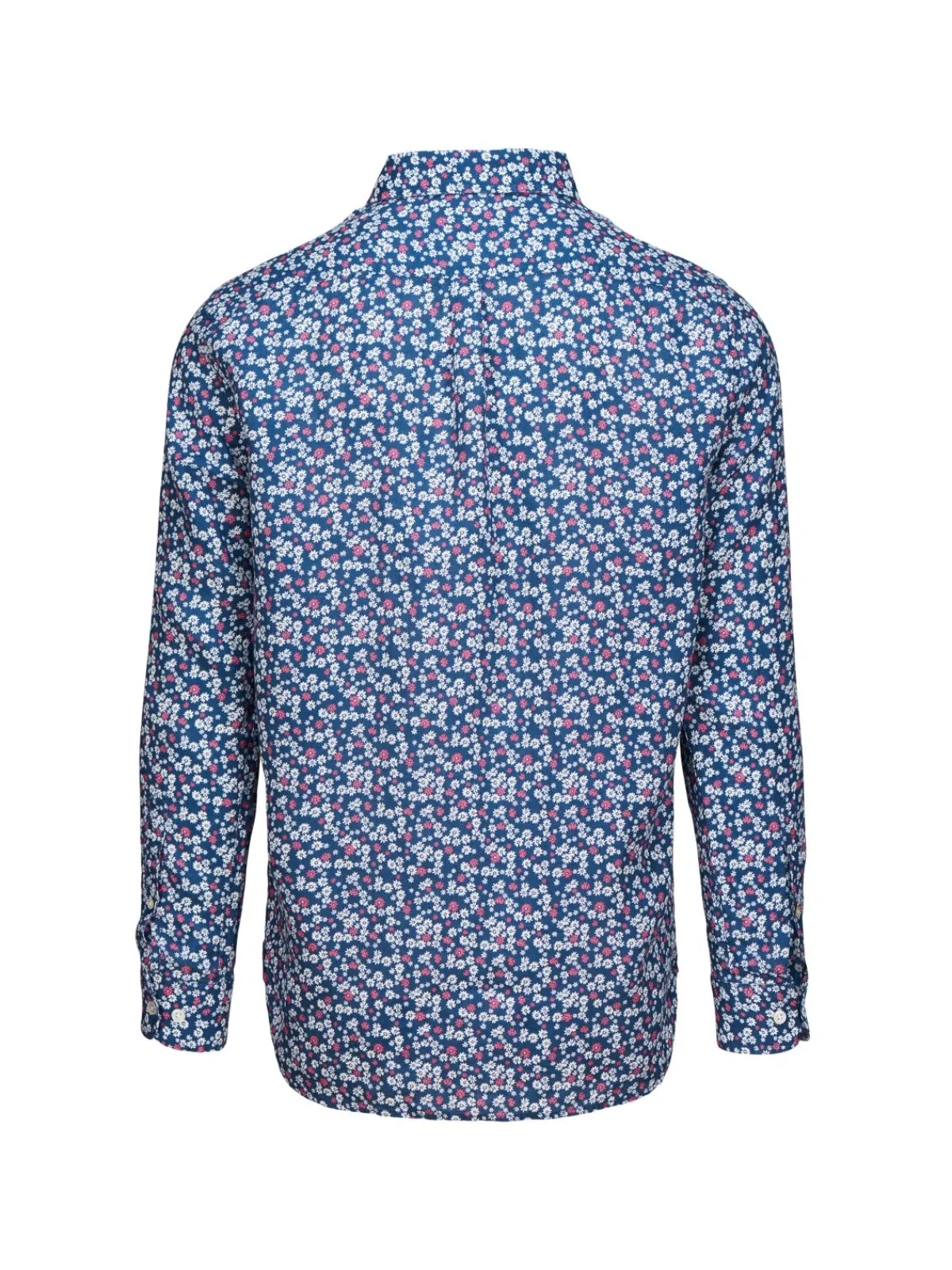 Swims Linen|Amalfi Floral Linen Long Sleeve Shirt Navy