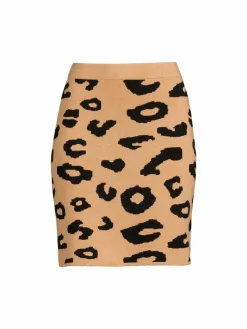 Women Saks Fifth Avenue Animal Print Mini Skirt