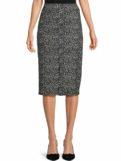 Women NYDJ Animal Print Pencil Midi Skirt