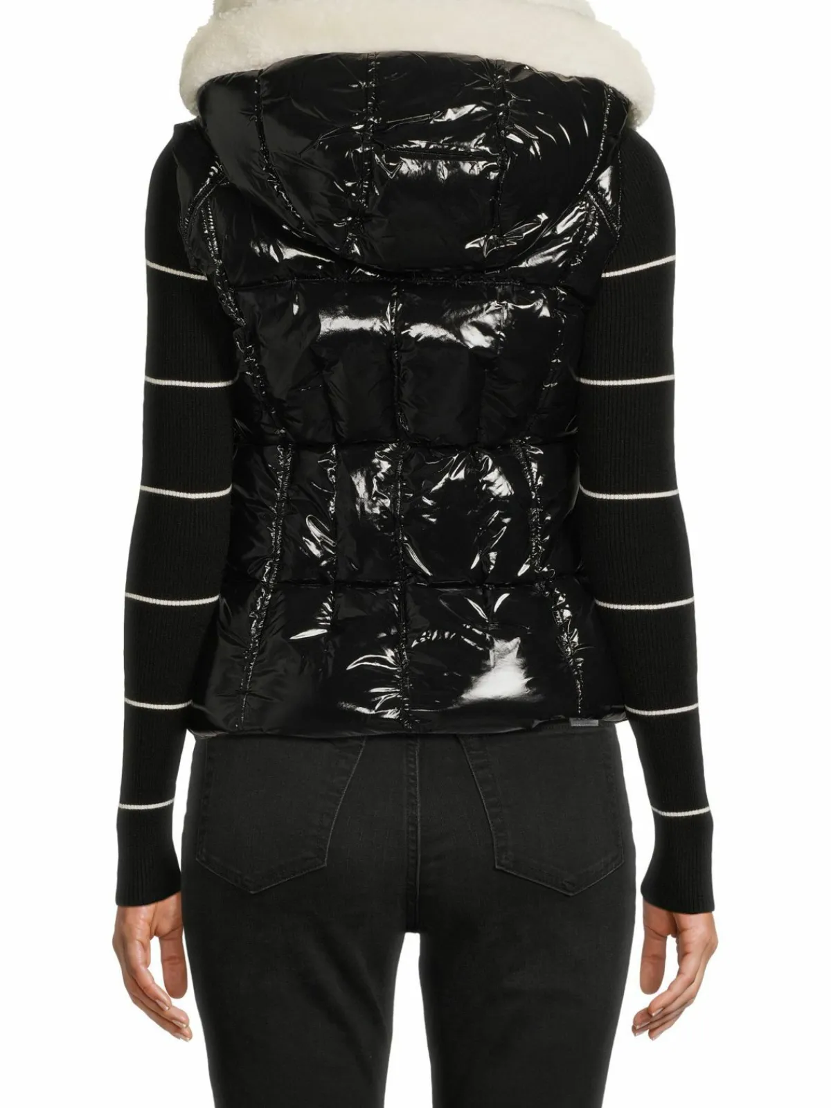 Women S13 Annie Faux Shearling Trim Puffer Vest