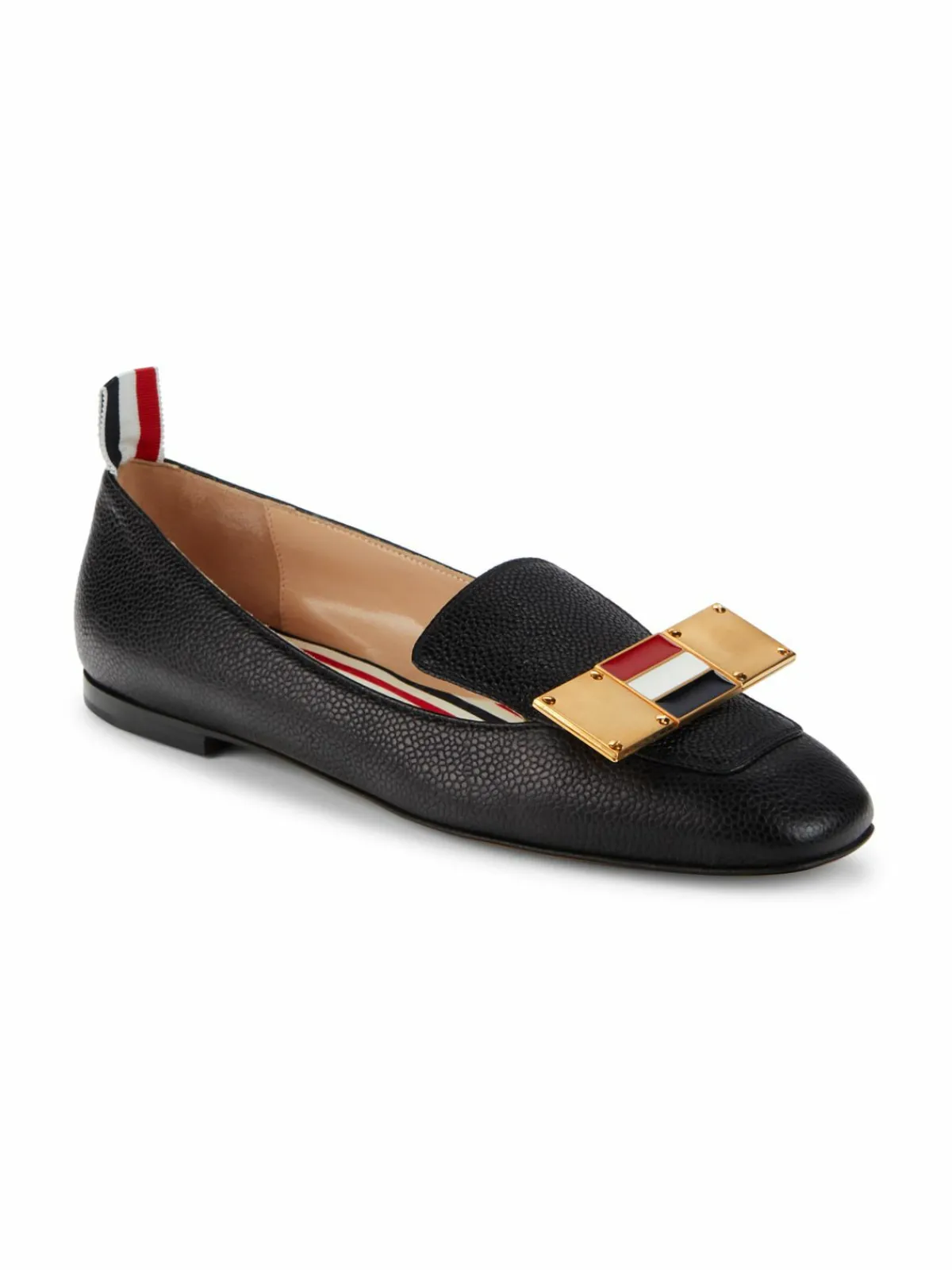 Thom Browne Apron Toe Leather Ballerina Flats