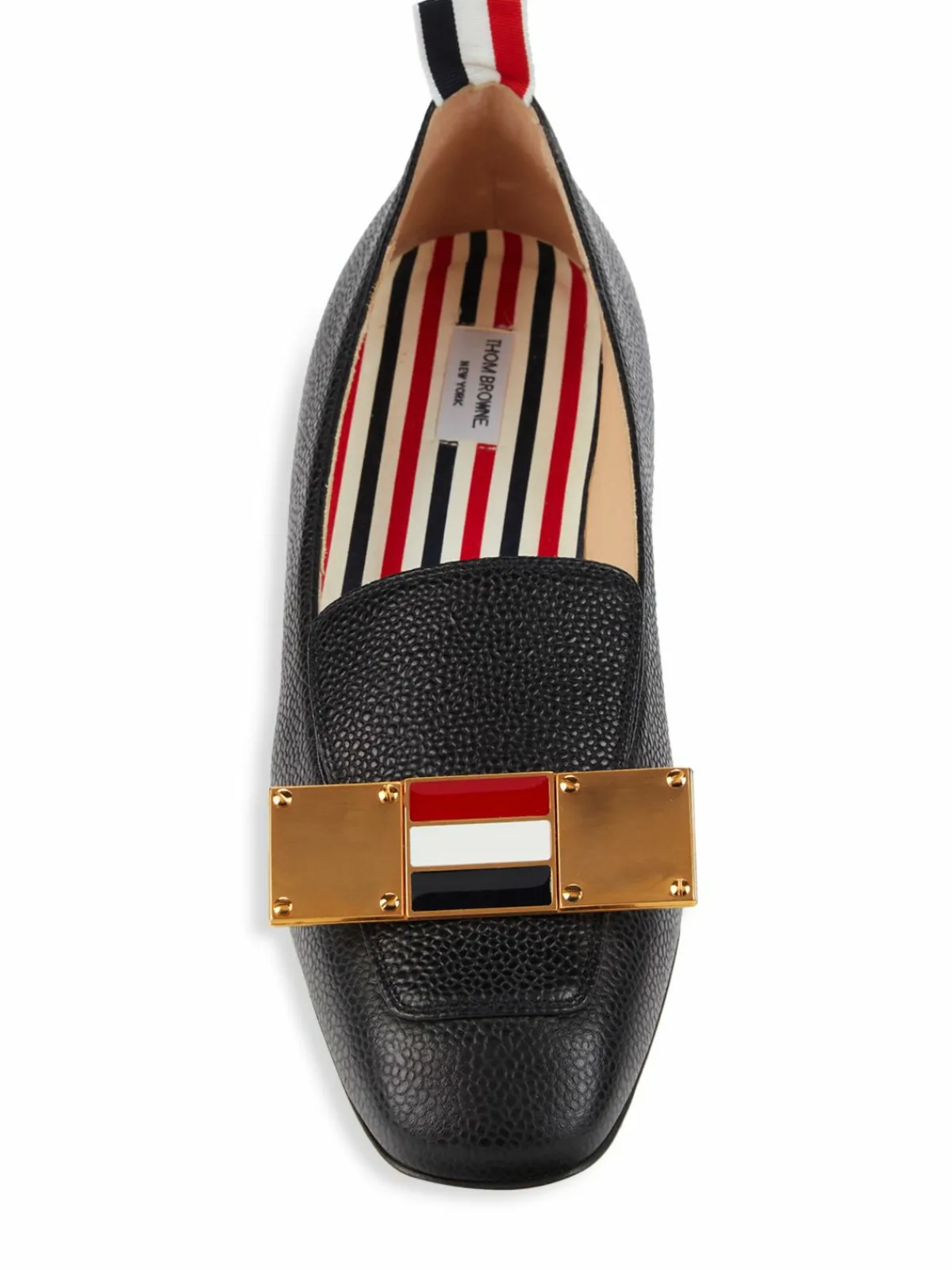 Thom Browne Apron Toe Leather Ballerina Flats