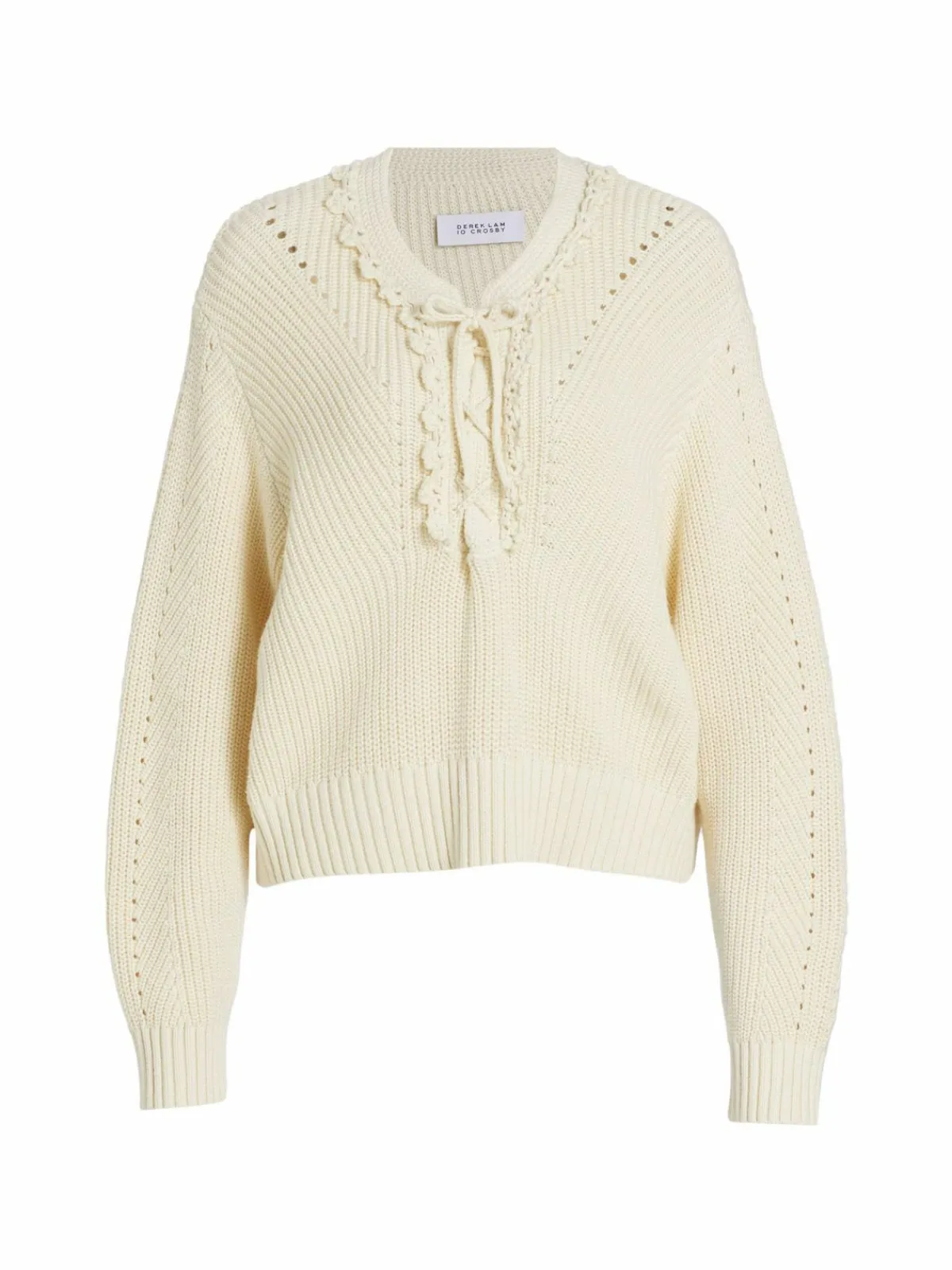 Women Derek Lam 10 Crosby Arif Cashmere Blend Lace Up Sweater