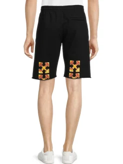 Off-White Shorts|Arrow Logo Shorts Black Orange