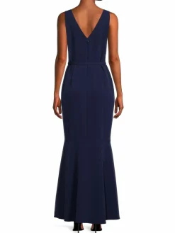 Women Eliza J Asymmetric Ruffle High Low Gown