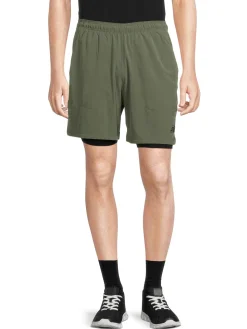New Balance Shorts|Athletic Fit Double Layer Running Shorts Green