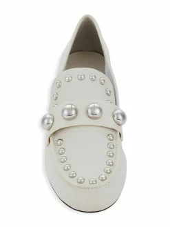 Karl Lagerfeld Paris Avah Studded Faux Pearl Loafers