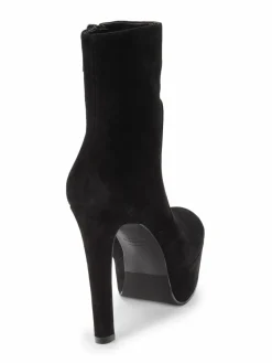 Stuart Weitzman Avenue 130 Suede Platform Zip Booties