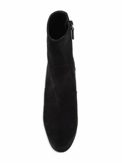 Stuart Weitzman Avenue 130 Suede Platform Zip Booties