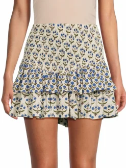Women MISA Los Angeles Azzedina Smocked Floral Mini Skirt