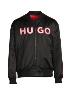 HUGO BOSS Coats & Jackets|Balix Logo Relaxed Fit Zip Jacket Black
