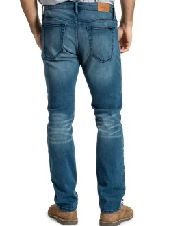 Stitch Jeans|Barfly Whiskered Slim Fit Jeans Dark Blue