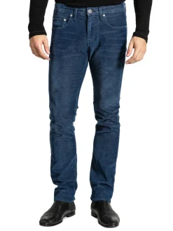 Stitch Jeans|Barfly Whiskered Slim Fit Corduroy Jeans Lyon Blue