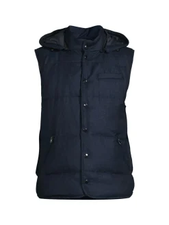 Jack Victor Coats & Jackets|Barker Down Hooded Vest Blue