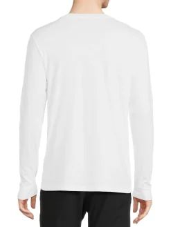 adidas Activewear|Basic Logo Long Sleeve T Shirt White
