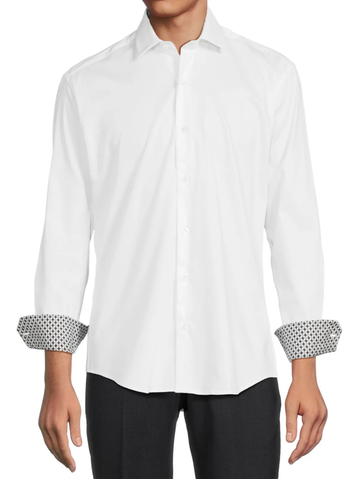 Bertigo Casual Button-Down Shirts|Bello Solid Shirt White