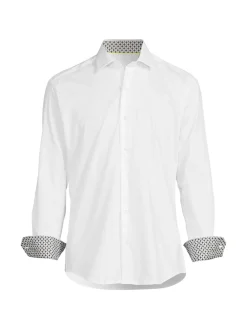 Bertigo Casual Button-Down Shirts|Bello Solid Shirt White