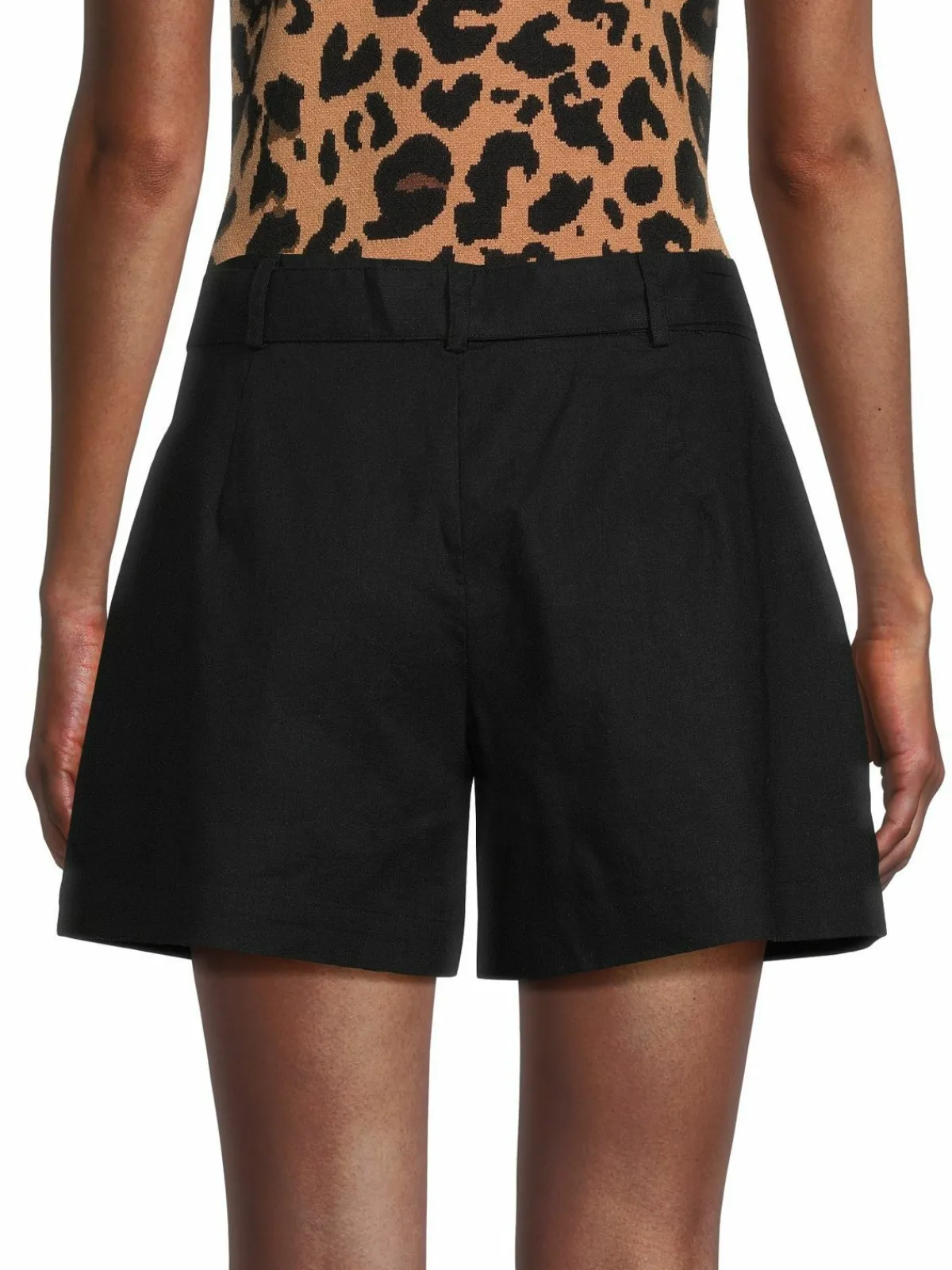 Women Saks Fifth Avenue Belted Linen Blend Shorts