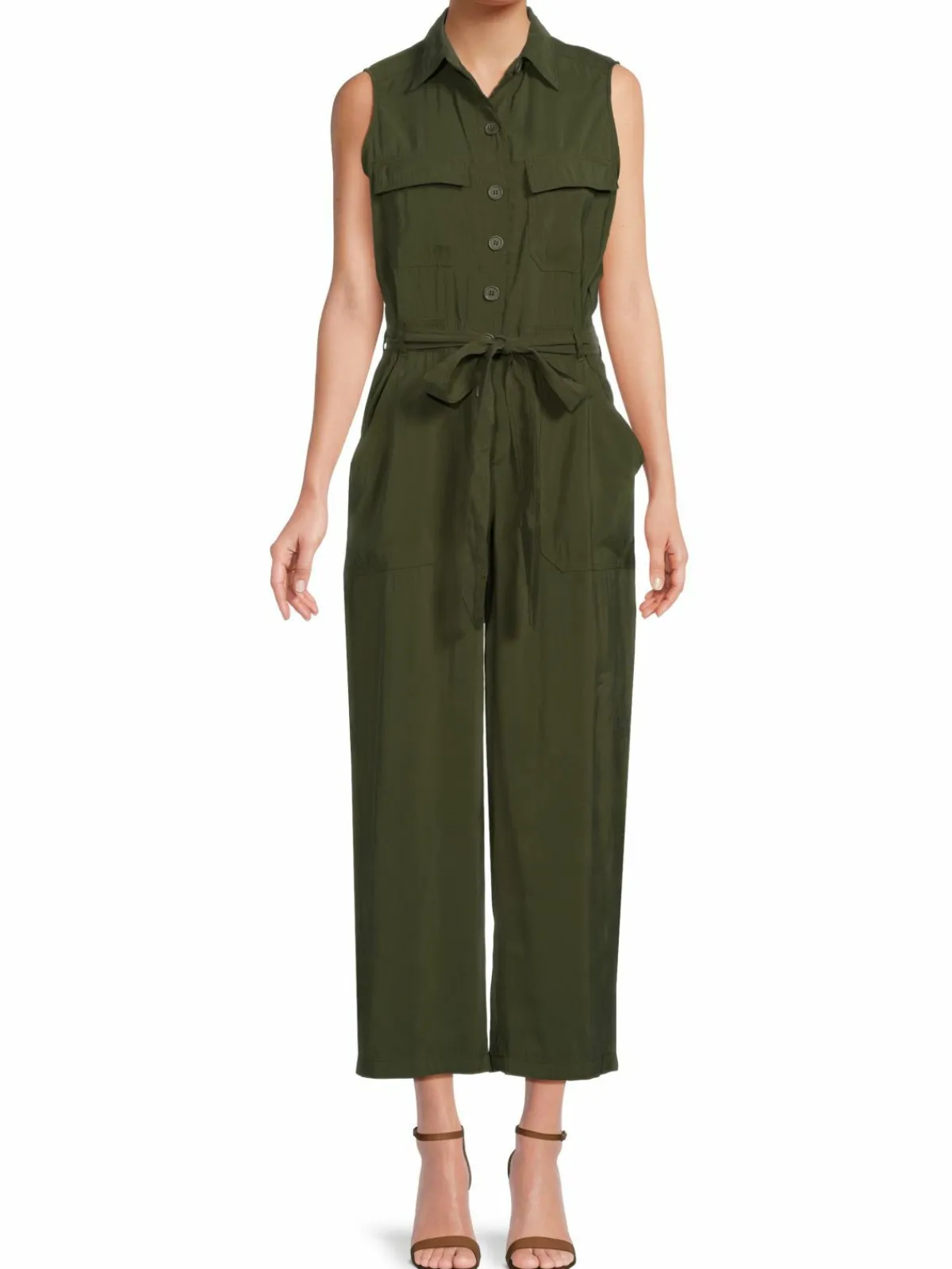 Women Max Studio Belted Utility Jumpsuit