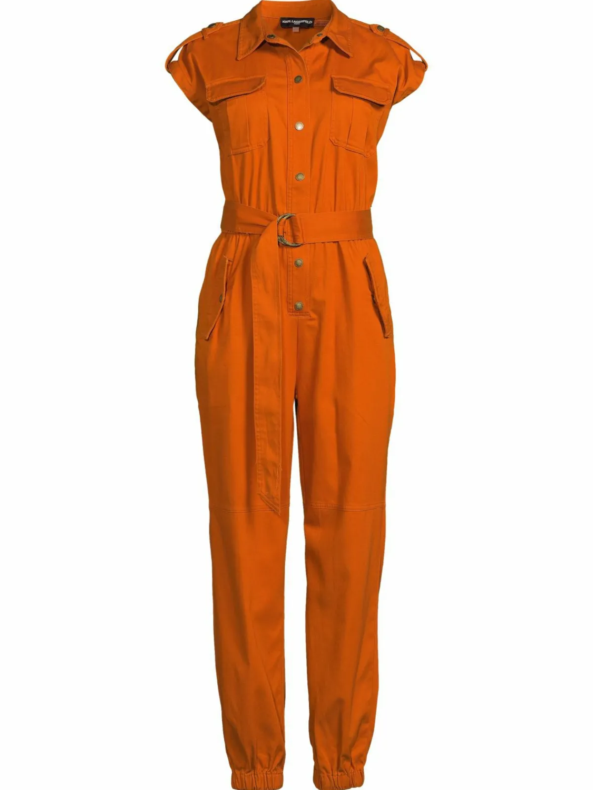 Women Karl Lagerfeld Paris Belted Utility Jumpsuit