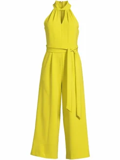 Women Calvin Klein Belted Wide Leg Jumpsuit