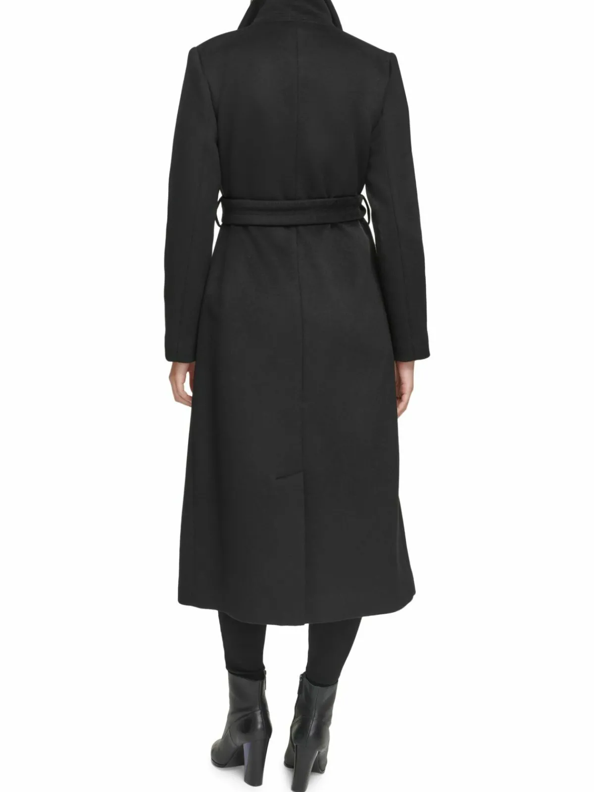 Women Kenneth Cole Belted Wool Blend Coat