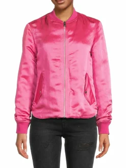 Women Zadig & Voltaire Ben Blouson Linen Blend Bomber Jacket