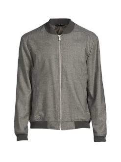 Jack Victor Coats & Jackets|Bennett Heathered Wool Blend Jacket Grey