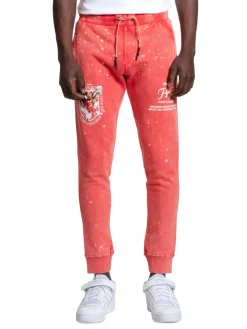Prps Pants|Bessie Acid Wash Logo Joggers Red