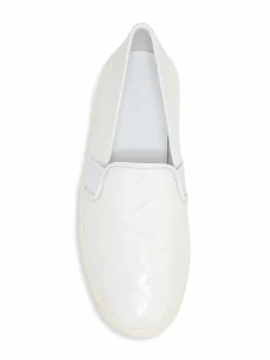 Vince Blair Embossed Leather Slip On Sneakers