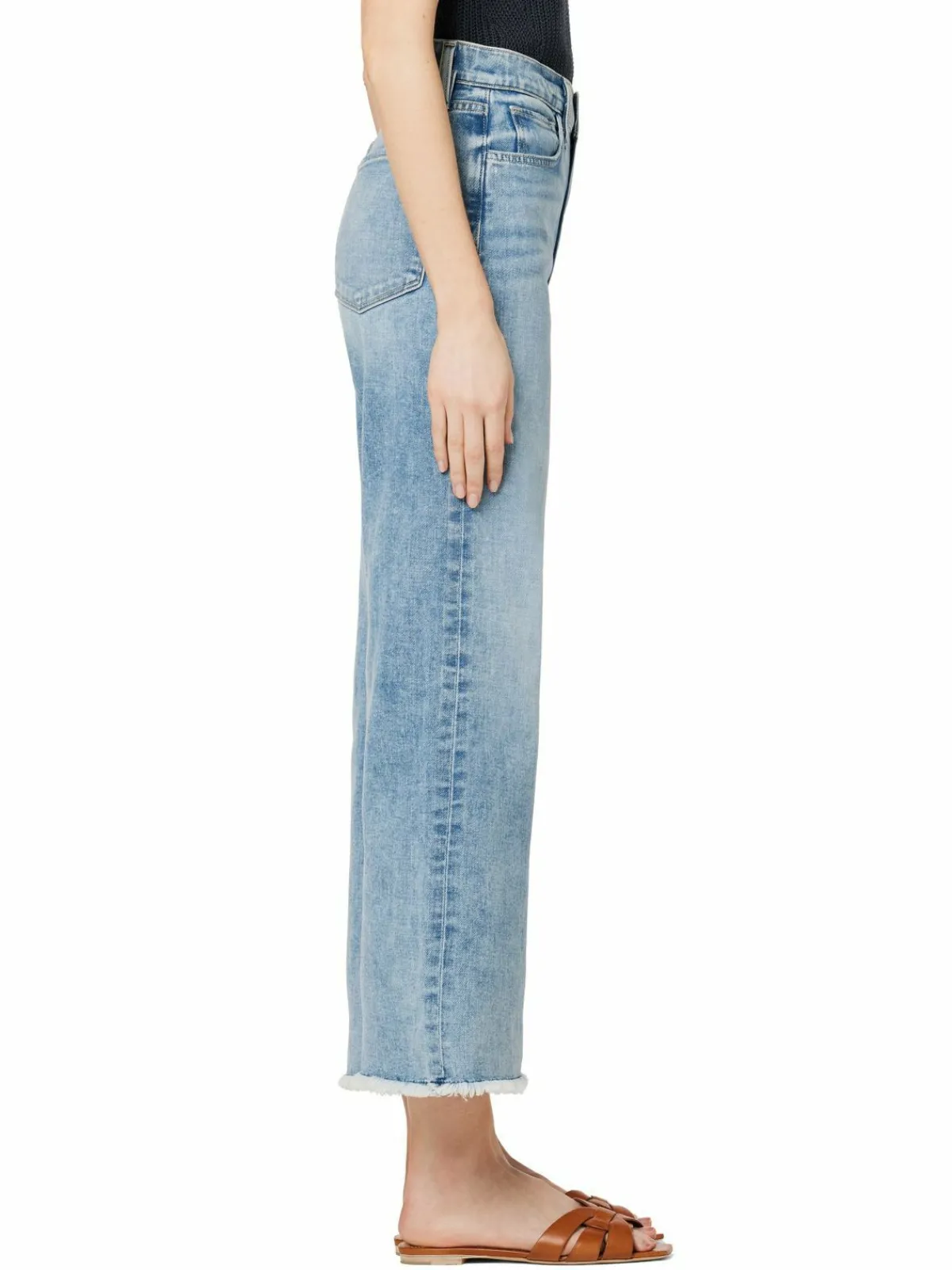 Women Joe's Jeans Blake Frayed High Rise Stretch Wide Leg Jeans