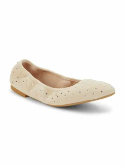 Stuart Weitzman Bling Embellished Suede Ballet Flats