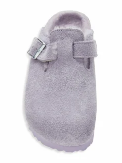 Birkenstock Boston Narrow Fit Shearling Lined Platform Mules
