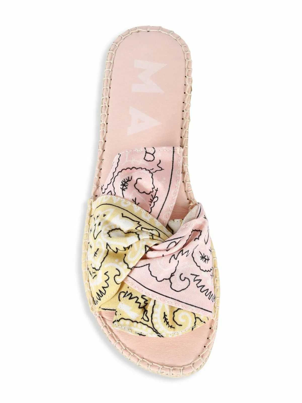 Manebí Bow Bandana-Print Canvas Espadrille Slides