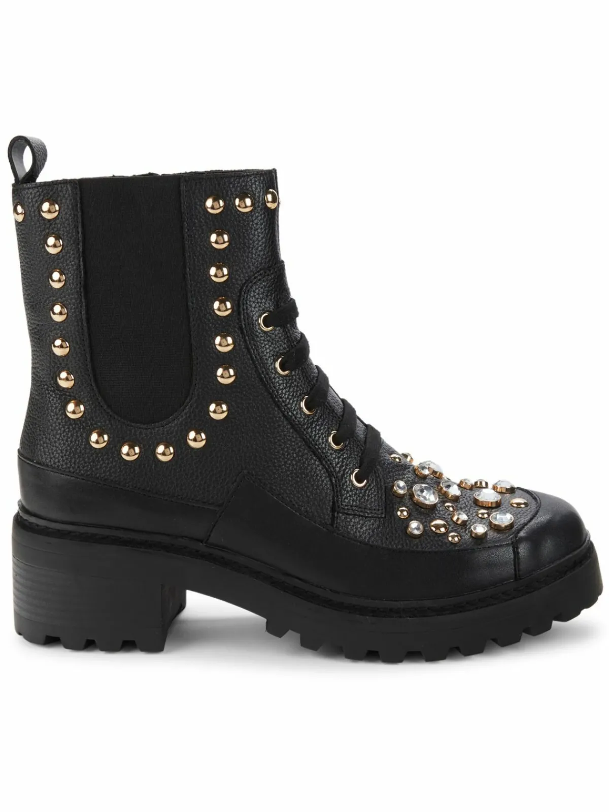 Karl Lagerfeld Paris Breck Embellished Textured Chelsea Boots