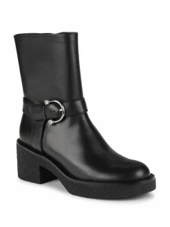 Stuart Weitzman Buckle Leather Boots
