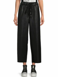 Women DKNY Butter Faux Leather Cropped Pants