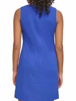 Women DKNY Button Mini Shift Dress