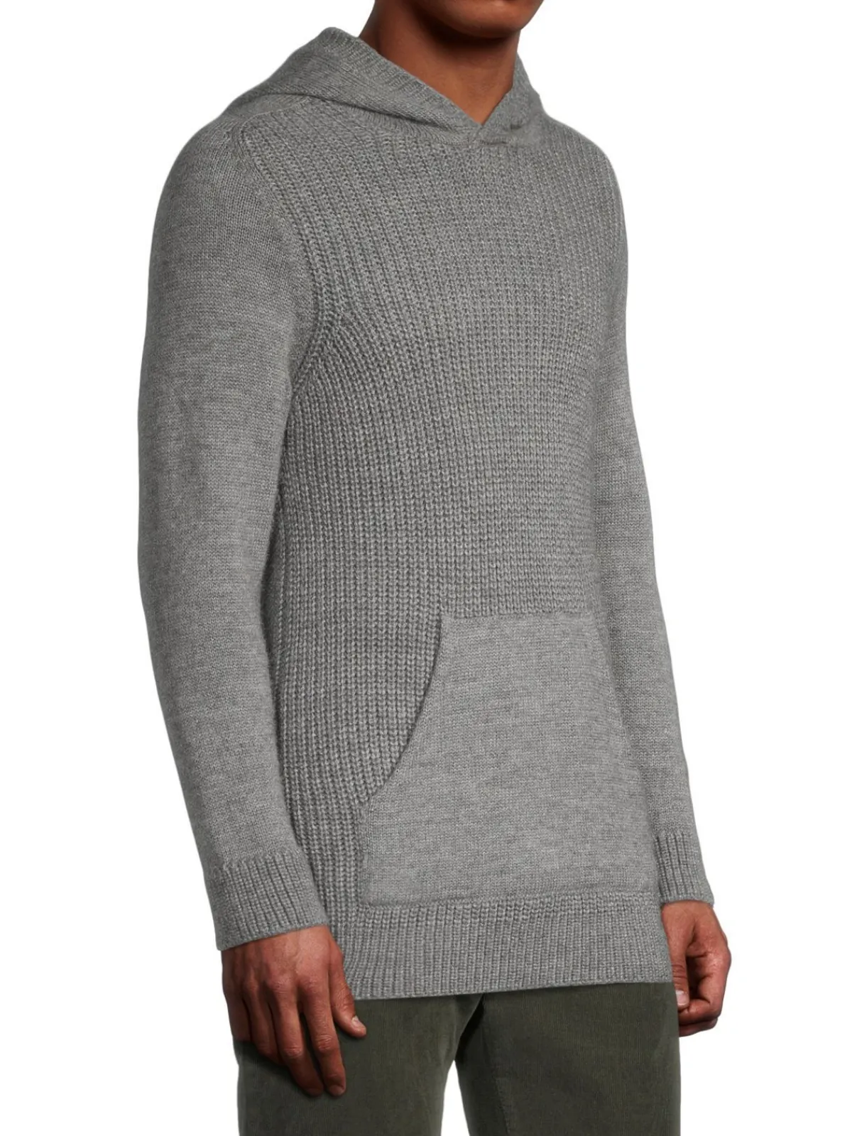 Isaia Loungewear, Sleepwear & Robes|Cable Knit Hoodie Grey