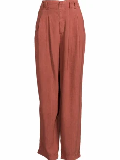 Women Free People Calla Linen Blend Pleated Trousers