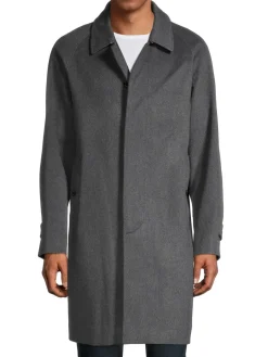 Burberry Cashmere|Camden Cashmere Trench Coat Pewter
