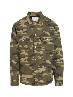 Frame Coats & Jackets|Camouflage Cotton Jacket Camo Noir