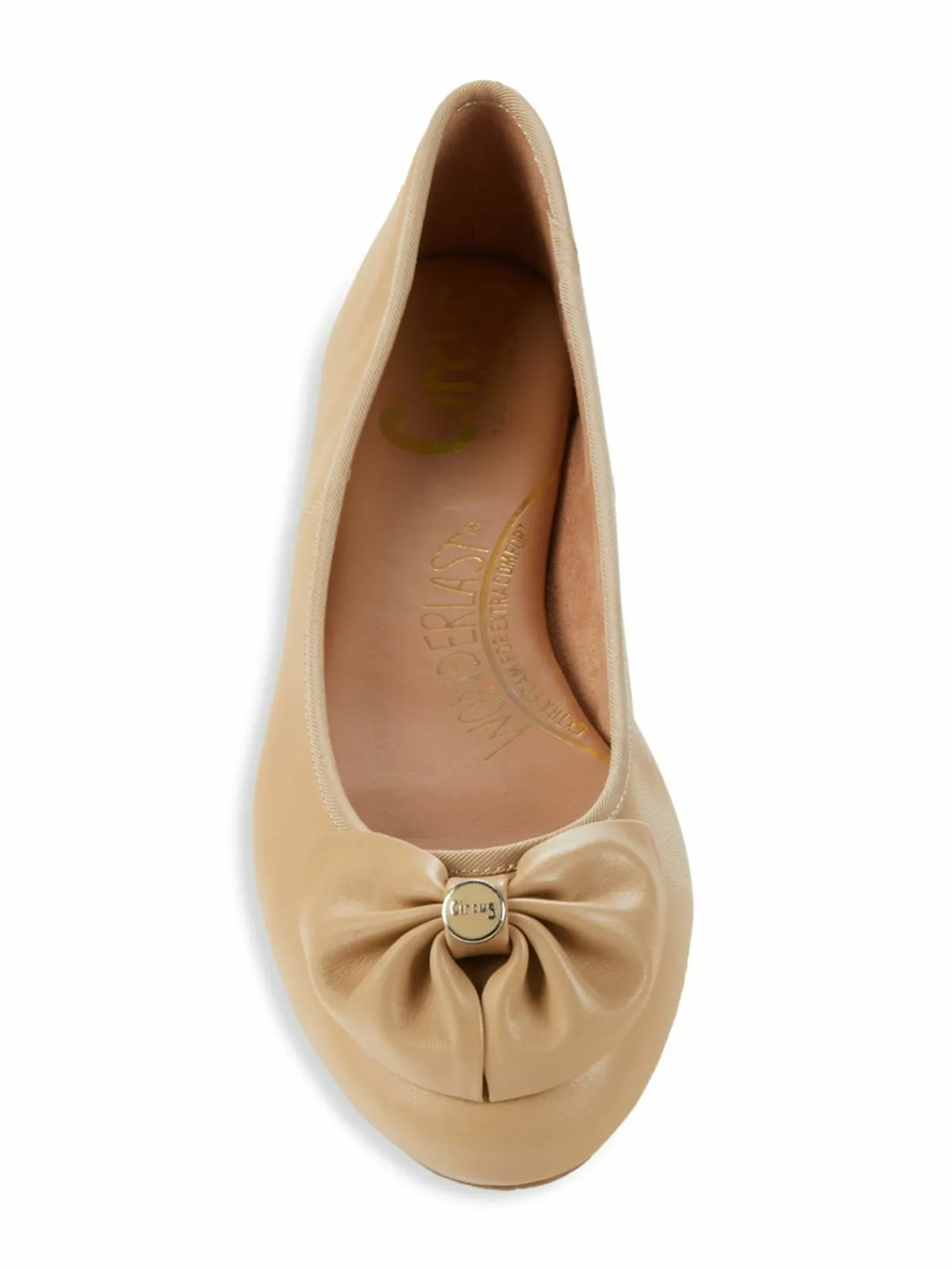 Circus NY Carmen Bow Leather Ballet Flats