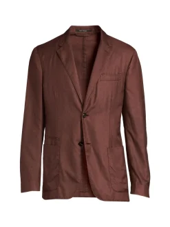 ZEGNA Cashmere|Cashmere & Silk Sportcoat Brown