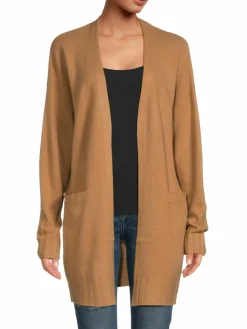 Women Filoro Cashmere Longline Open Front Cardigan