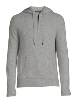 Saks Fifth Avenue Sweatshirts & Hoodies|Cashmere Quarter Zip Pullover Hoodie