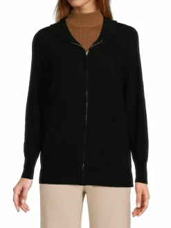 Women Saks Fifth Avenue Cashmere Zip Hoodie